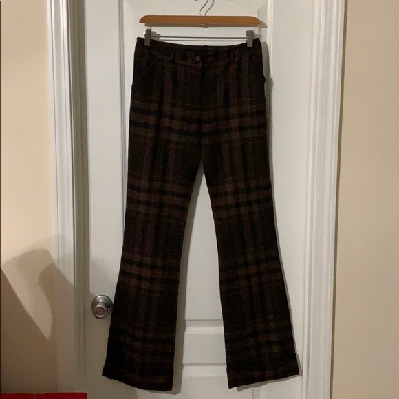 plaid wool pants womens